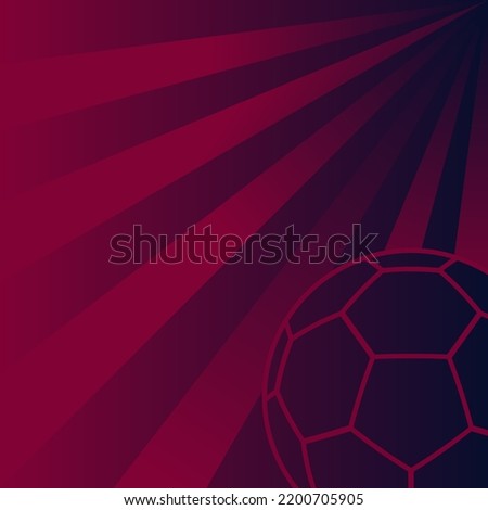 vector of soccer background. football wallpaper with light trail and ball icon. football theme template fit with social media post size. red as main color. asian soccer competition 2023.