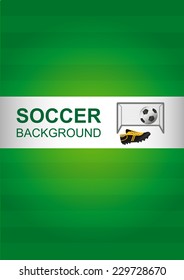 Vector soccer background of turf with stripes