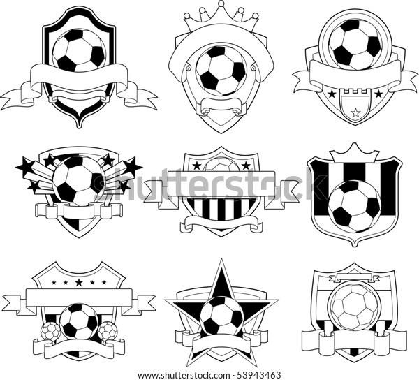 Vector Soccer Badge Stock Vector (Royalty Free) 53943463