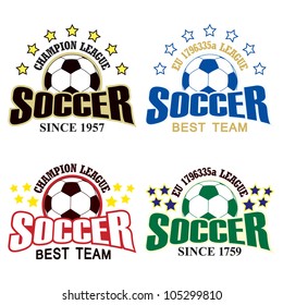 Vector soccer badge / Vector soccer labels / Soccer emblems