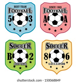 Vector soccer badge / Vector soccer labels / Soccer emblems 