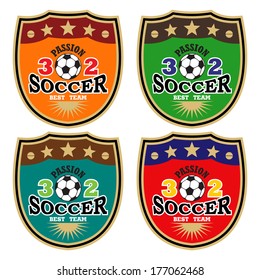 Vector soccer badge / Vector soccer labels / Soccer emblems 