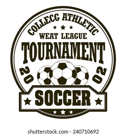 Vector soccer badge / Vector soccer labels / Soccer emblems / Vector Soccer ( T-shirt Printing Design ) 