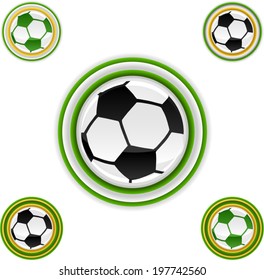 vector soccer ball buttons - Separate layers for easy editing