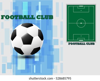 Vector soccer ball and soccer field On a white background illustration
