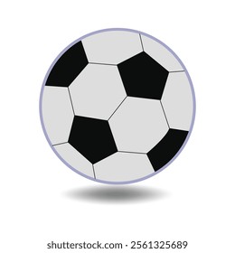 Vector Soccer Ball Icon Design on White Background
