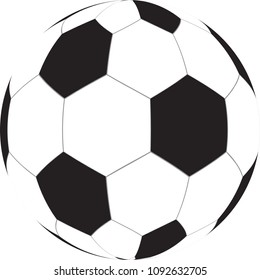 Vector soccer ball icon. Isolated on white background