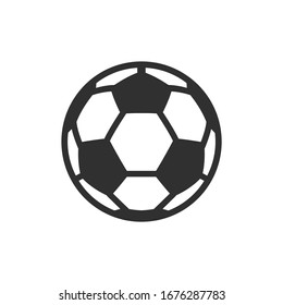 Vector Soccer ball icon isolated on white background. Football icon, symbol design. Soccer logo template. Vector illustration