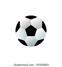 Vector soccer ball icon. Soccer ball isolated on white background. Close up image. illustration