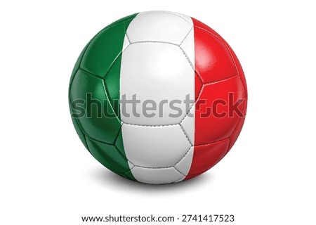 Vector Soccer Ball with the Italy flag. Illustration, eps