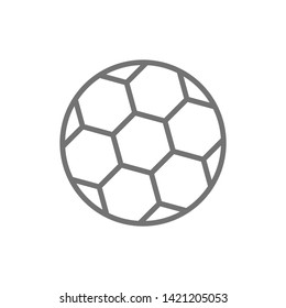 Vector soccer ball line icon.