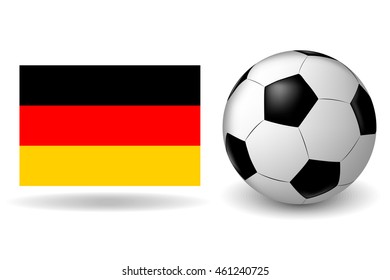 vector soccer ball on German flag