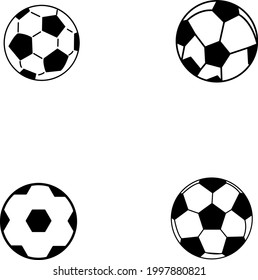 Vector Soccer ball on white background. Football ball design.