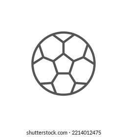 Vector Soccer ball on white background. European football logo. Football ball design. Vector illustration. Soccer ball or football flat vector icon for sports apps and websites