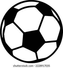 Vector Balón de fútbol sobre fondo blanco. Logo del fútbol europeo. Diseño de fútbol. Ilustración del vector