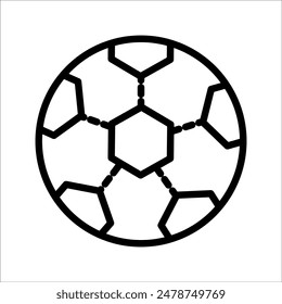 Vector Soccer ball on white background. European football logo. Football ball design. Vector illustration