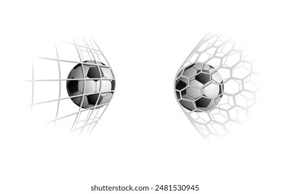 Vector soccer ball. Realistic soccer balls.