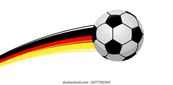 Vector soccer ball. Tree Realistic soccer balls. Germany euro 2024