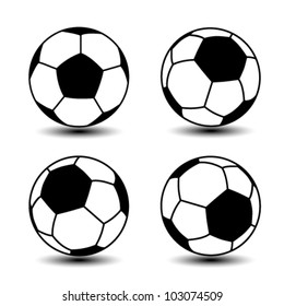Vector soccer balls