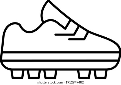 Vector Soccer Boots Outline Icon Design
