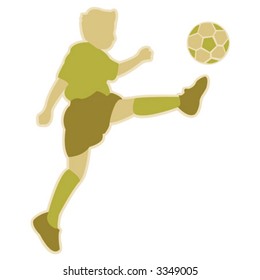 vector soccer boy