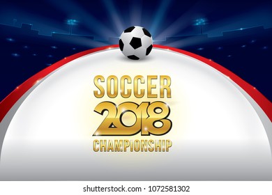 Vector of soccer championship background.