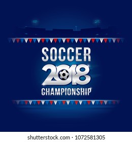 Vector of soccer championship background.