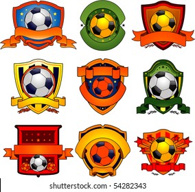 Vector soccer emblems