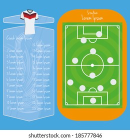 Vector Soccer Field Editable With Space For Text