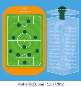 Vector Soccer Field Editable With Space For Text