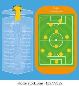 Vector Soccer Field Editable With Space For Text