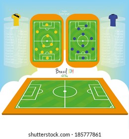 Vector Soccer Field Editable With Space For Text