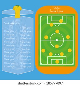 Vector Soccer Field Editable With Space For Text