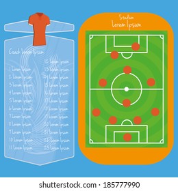 Vector Soccer Field Editable With Space For Text