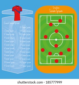 Vector Soccer Field Editable With Space For Text