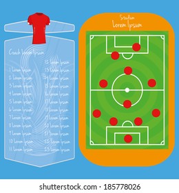 Vector Soccer Field Editable With Space For Text