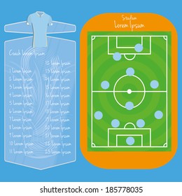 Vector Soccer Field Editable With Space For Text