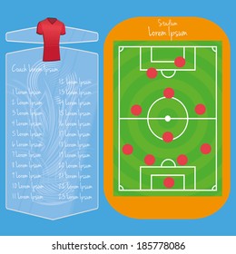 Vector Soccer Field Editable With Space For Text