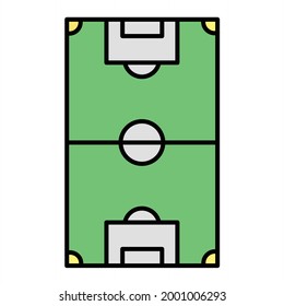 Vector Soccer Field Filled Outline Icon Design

