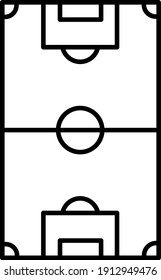 Vector Soccer Field Outline Icon Design
