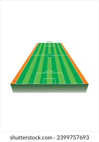 vector soccer field perspective, football field