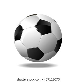 Vector soccer football ball isolated on white