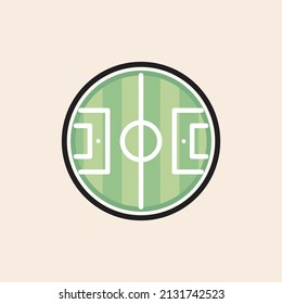 Vector Soccer - Football Circular Field icon. Ready to use in multiple projects like websites, apps, shops, videos, games, sport equipment, marketing among others.