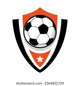 vector soccer and football color logo set