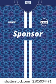 Vector Soccer football jersey batiik pattern texture design for sublimation