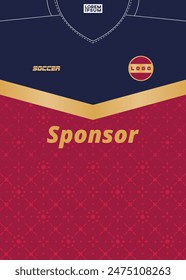 Vector Soccer football jersey seamless pattern texture design for sublimation