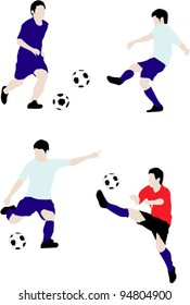 vector of soccer or football player collection,equipment for design