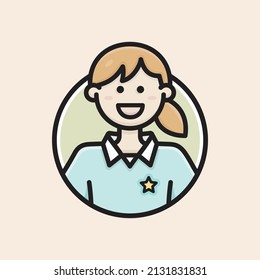 Vector Soccer - Football Player Woman icon. Ready to use in multiple projects like websites, apps, shops, videos, games, sport equipment, marketing among others.