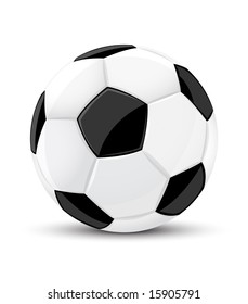 vector soccer game ball isolated on white background