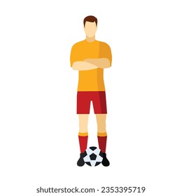 vector soccer game people flat icons set